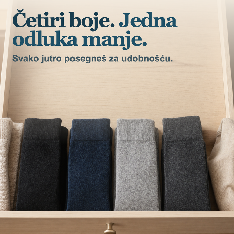 Učitajte sliku u galerijski prikaz, Četiri boje Dr. Füss čarapa uredno složene u ladici