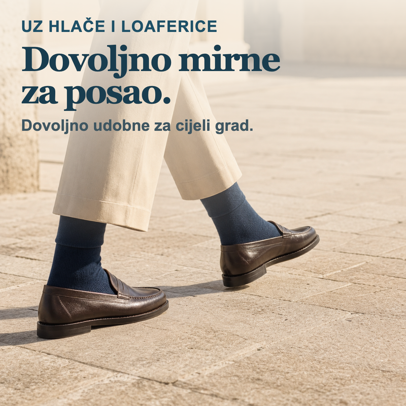 Učitajte sliku u galerijski prikaz, Tamnoplave Dr. Füss čarape uz hlače i loaferice