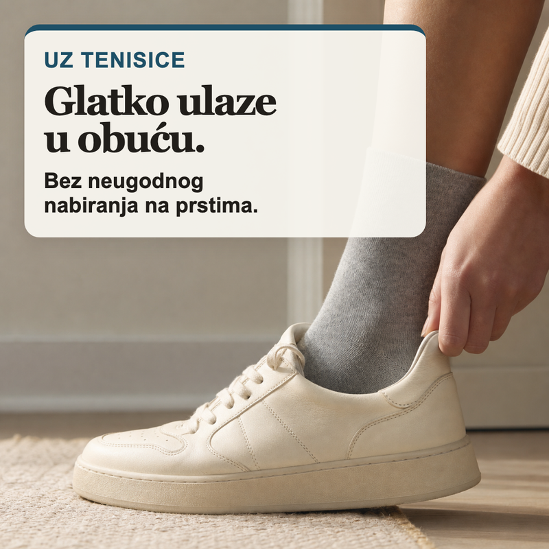 Učitajte sliku u galerijski prikaz, Sive Dr. Füss čarape u tenisicama s ravnim završetkom kod prstiju