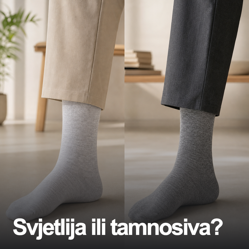 Naloži sliko v pregledovalnik galerij, Svetlejša in temnejša siva nogavica Dr. Füss