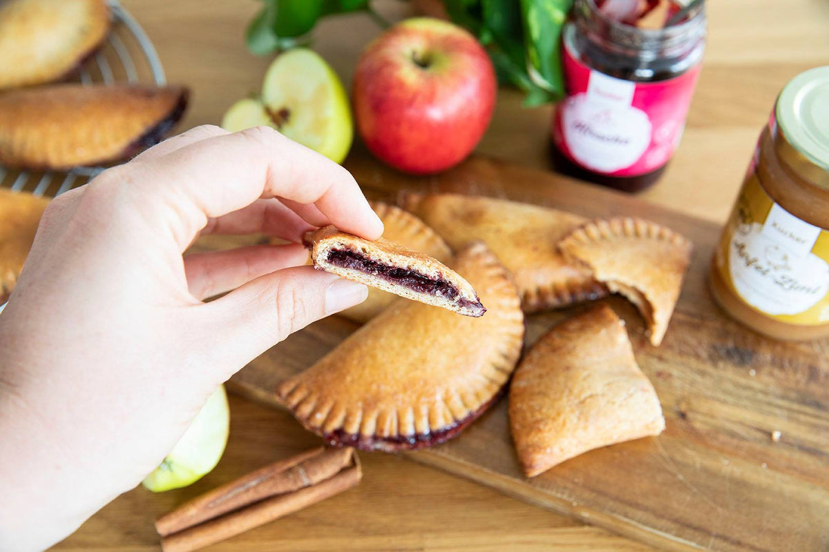 Apple and cherry turnovers