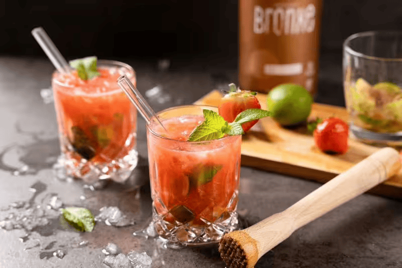 Strawberry mojito with Xucker Bronxe