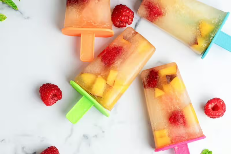 Peach iced tea popsicles