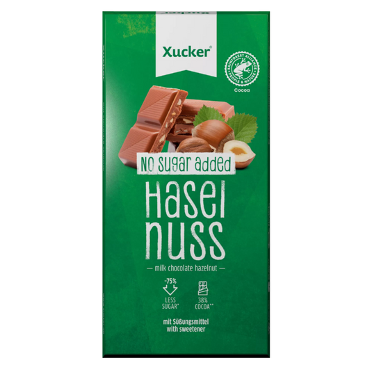 Xylit-Schokolade Vollmilch mit Haselnuss