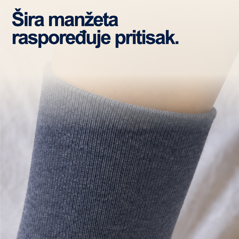 Učitajte sliku u galerijski prikaz, Šira mekana manšeta plavih Dr. Füss čarapa raspoređuje pritisak
