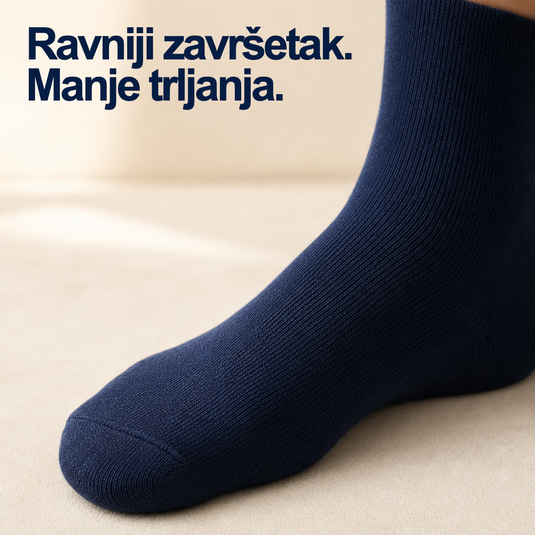 Ravni završetak plavih Dr. Füss čarapa kod prstiju