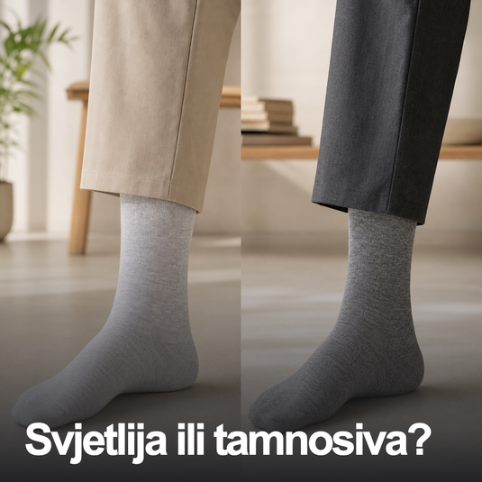 Svetlejša in temnejša siva nogavica Dr. Füss