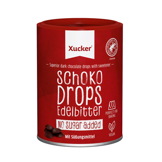 Vegane Schoko-Drops Edelbitter mit Xylit