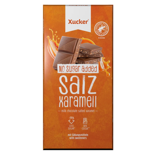 Xylit-Schokolade Vollmilch mit Salz-Xaramell