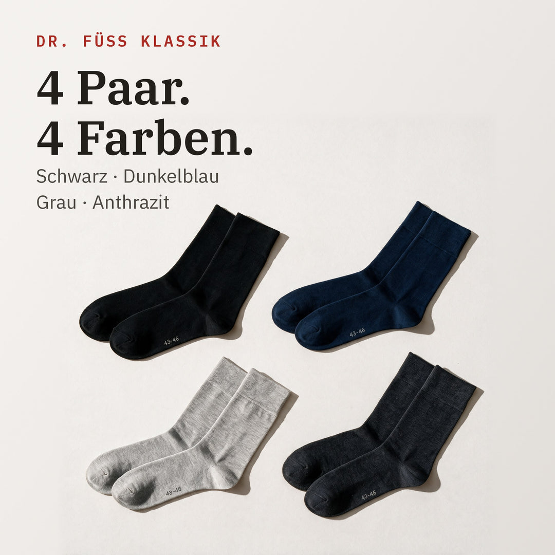 Dr. Füss Klassik — 4 Farben — Der Packungsinhalt